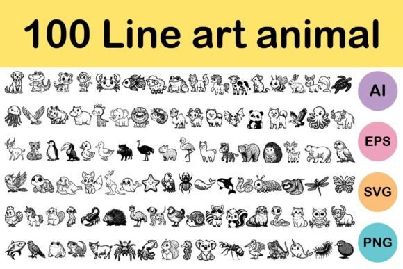 100 Line Art Animal: A Versatile Asset for Modern Creators