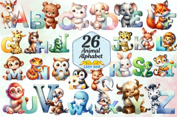Animal Alphabet Sublimation Bundle: A Designer's Go-To Asset