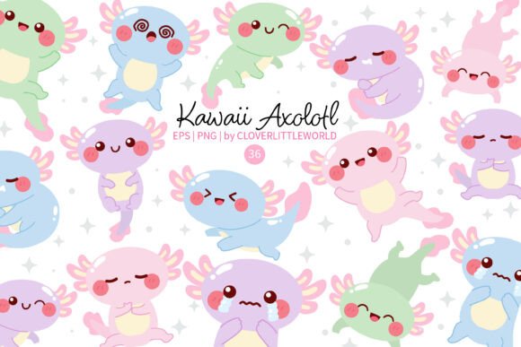 Designing with Delight: The Cute Axolotl Animal Character