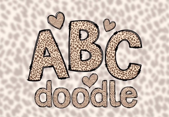 Doodle Letters Animal Print Alphabet PNG: A Creative Design Asset