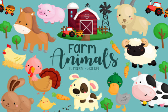 Farm Animal Clipart: Adorable Design Assets for Every Project