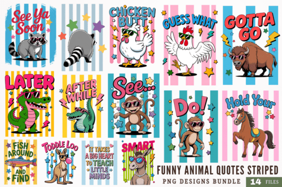 Inject Humor and Personality with Striped Animal PNG Designs