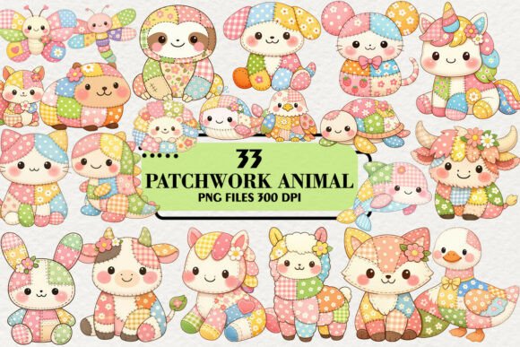 Kawaii Patchwork Floral Animal Clipart: A Designer's Guide