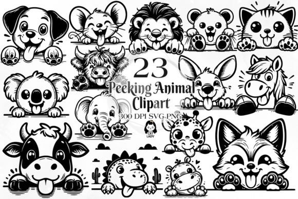 Peeking Animal SVG PNG Clipart Bundle: A Designer's Secret Weapon