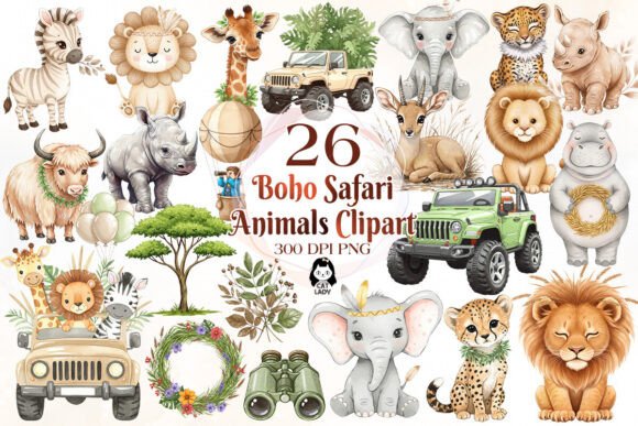 Unleash Your Creative Roar with Cute Safari Animal Clipart