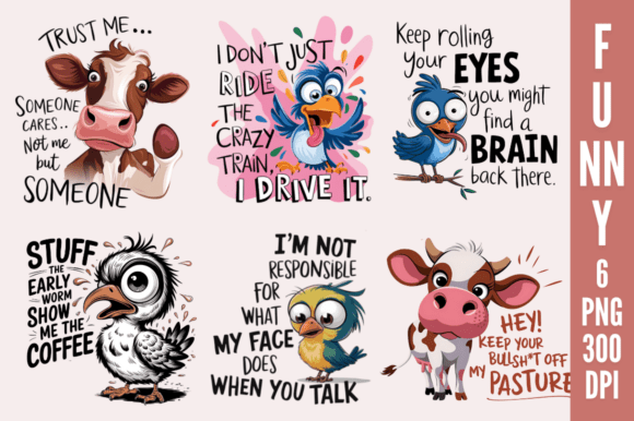 Unleashing Personality: The Funny Sublimation Bundle, Funny Animal Collection