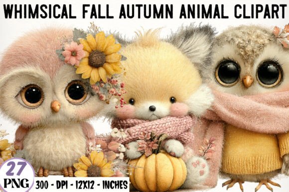 Whimsical Fall Autumn Animal Clipart: A Creative Toolkit
