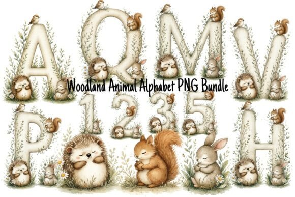 Woodland Animal Alphabet: A Cozy Clipart Bundle for Creative Projects