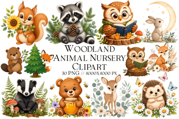 Woodland Animal Nursery Clipart: A Creative Toolkit